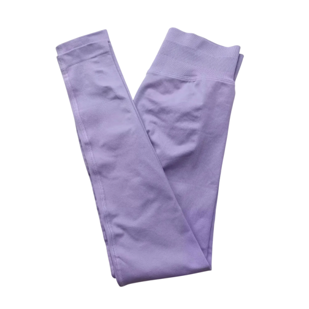 Leggings deportivos sin costuras para mujer, cintura baja, material elástico, ajustados, para fitness, yoga, entrenamiento, correr, cómodos. morado claro XL