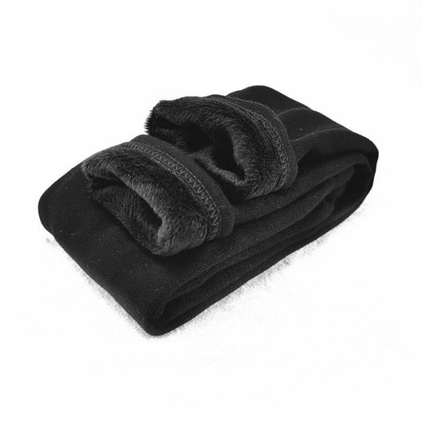 Legginsy dziewczęce zimowe T2469 czarny 5