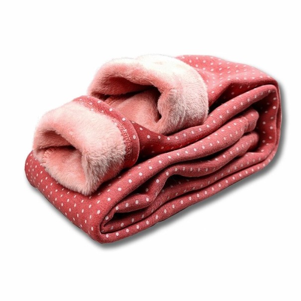 Legginsy dziewczęce zimowe T2488 różowy 5