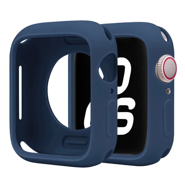 Lehké pouzdro rámečku pro Apple Watch 42 mm Series 3 2 1 Měkký silikonový nárazník ochranný kryt iWatch odolný obal chytré hodinky námořnická modrá