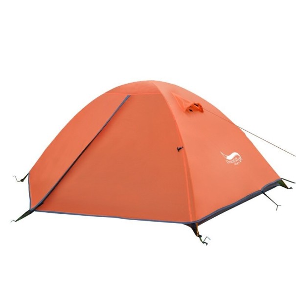 Lehký outdoorový stan pro 2 osoby oranžová