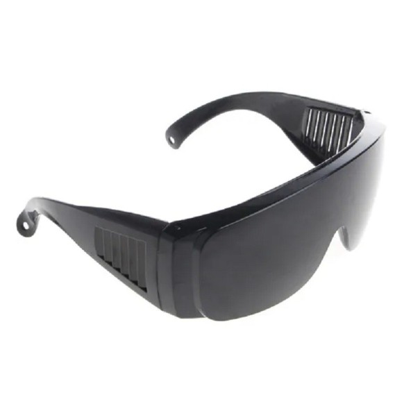 Leichte Schutzbrille, bequeme, kratzfeste Schutzbrille, bunte Fahrradbrille mit Belüftung, winddichte Sportbrille, 6 x 19 cm schwarz