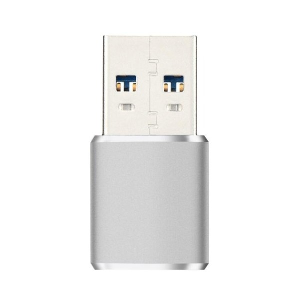 Leitor USB de Cartões de Memória Micro SD K890 prateado