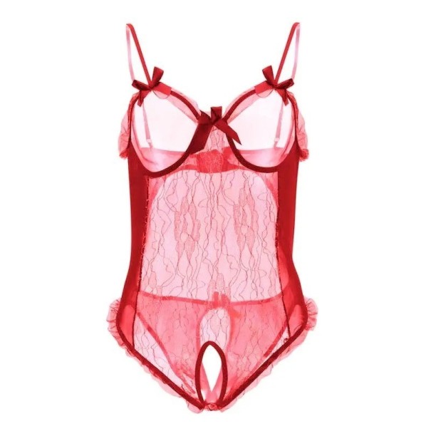 Lencería erótica de mujer V115 rojo M