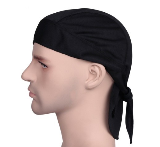 Lenço desportivo para a cabeça preto