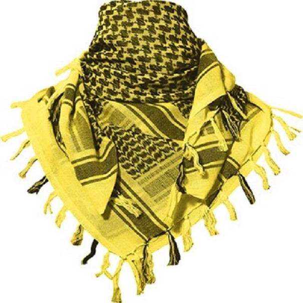 Lenço xadrez masculino amarelo
