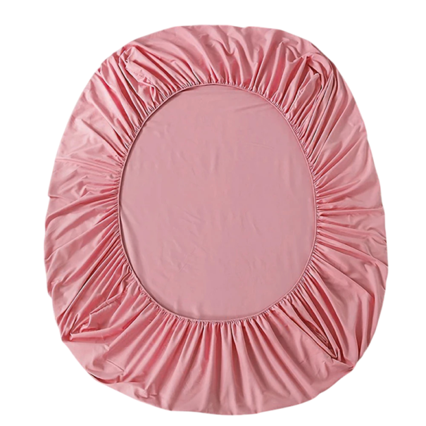 Lençol elástico para cama de solteiro 100 × 200 × 10 cm Lençol elástico de algodão com elástico Lençol colorido para colchão rosa
