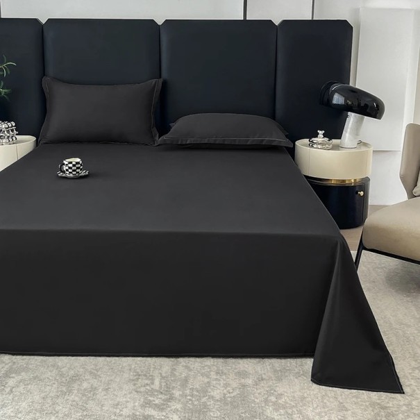Lençol liso sem elástico 120 x 230 Superfície suave para uso diário Alojamento estudantil preto