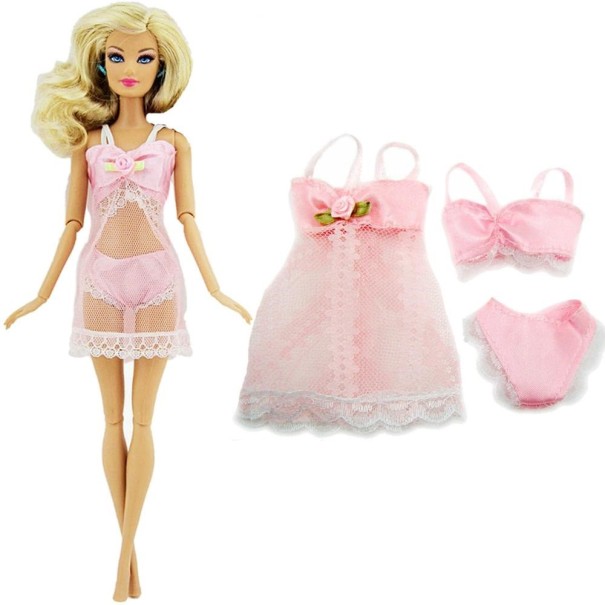 Lenjerie pentru Barbie roz