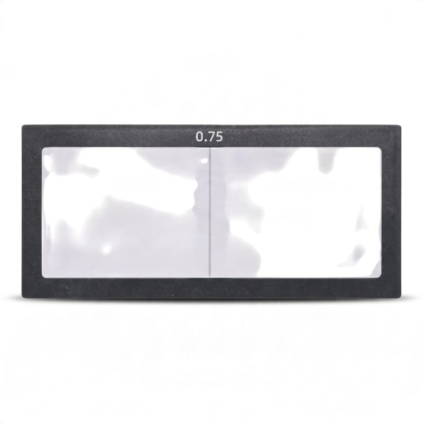 Lente diottrica per casco da saldatore 0,75 diottrie Dimensione 11 x 5,5 cm Spessore 3 mm Vetro Cornice nera Per saldature precise 1