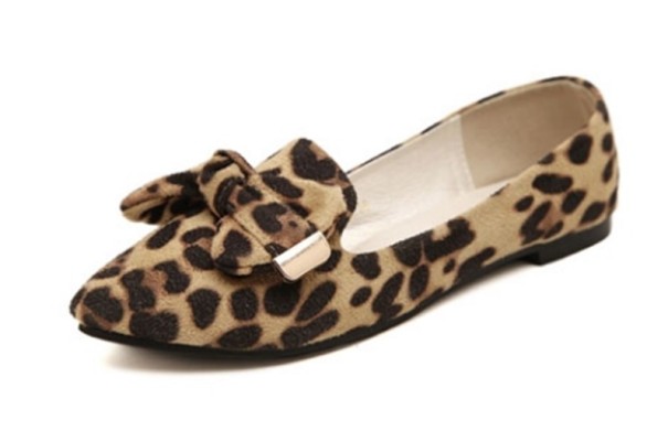 Leopard loafers för kvinnor
