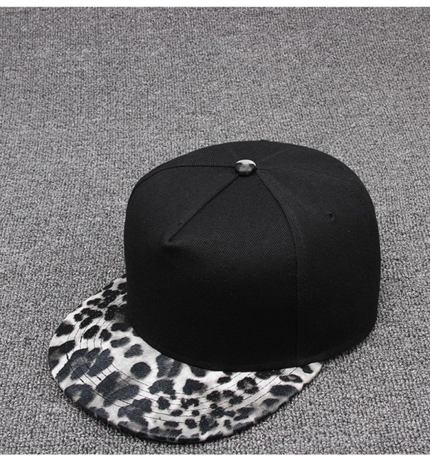 Leopardprint snapback J1607 sølv