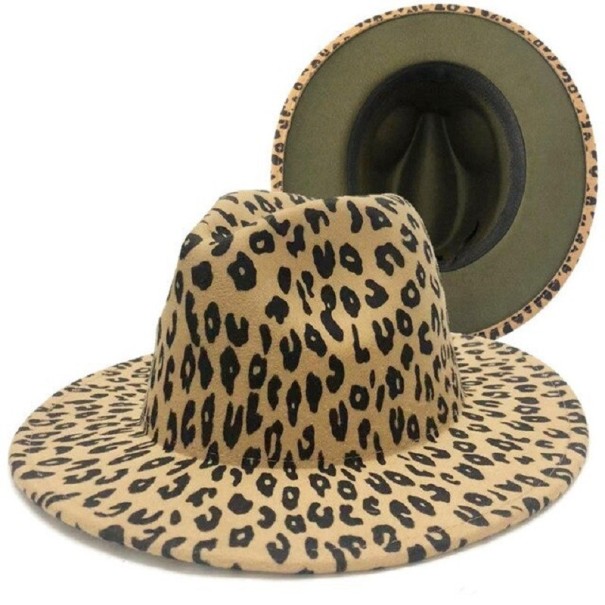 Leopardprintet hat A2246 armygrøn