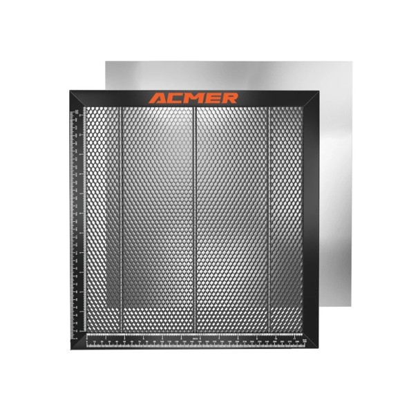 Λεωφορείο κοπής λέιζερ ACMER 500x500 mm Μεταλλική κυψελοειδής επιφάνεια με προστατευτική πλάκα για CO2 και διαθλαστικό λέιζερ κοπής και χάραξης 1