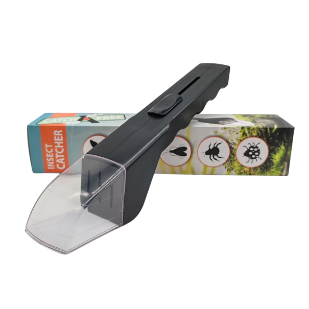 Lepăci de insecte manuală 27 cm Capturare sigură a păianjenilor și insectelor Capturare blândă fără ucidere Instrument ecologic din plastic ABS și PVC negru