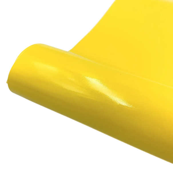 Lepiaca vinylová fólia 30 x 100 cm Samolepiaci lesklý povrch DIY dekorácie Nálepka na nábytok a steny Jednoduchá aplikácia Vodeodolná úprava žltá