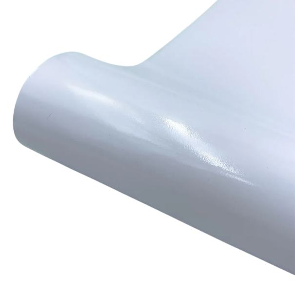 Lepicí vinylová lesklá fólie 30 x 25 cm Samolepicí dekorační fólie DIY tvoření Lesklý povrch Řezání na plotru Ruční práce Dekorace předmětů bílá