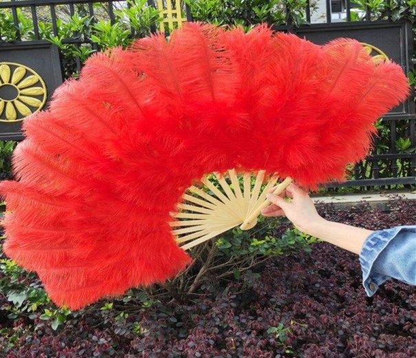 Leque T1482 vermelho