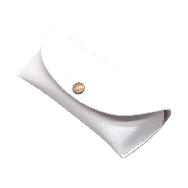 Leren brillenkoker T1007 wit