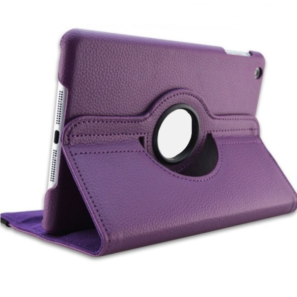Leren hoesje voor Apple iPad mini (6e generatie) 2021 paars