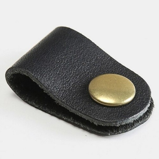 Leren kabelband donkerbruin