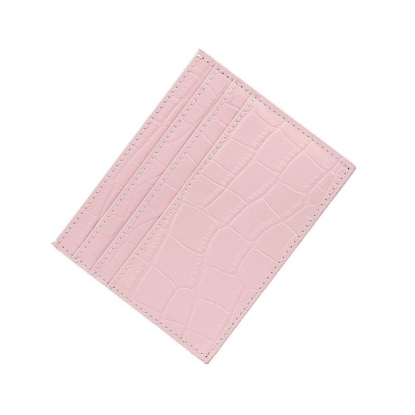 Leren reiskoffer T983 roze