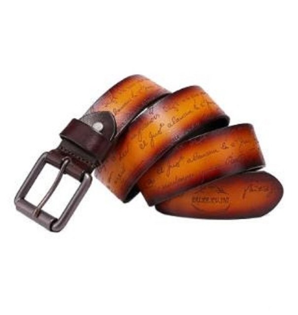 Leren riem L436 lichtbruin 120 cm