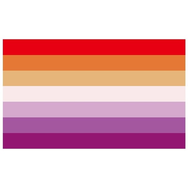 Lesbická duhová vlajka 90 x 150 cm 1