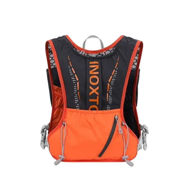 Let løberygsæk 5L væskevest unisex til maratoncykling og vandreture holdbar ultralet rygsæk til mænd og kvinder udendørssport orange