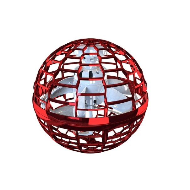 Létající LED spinner koule červená