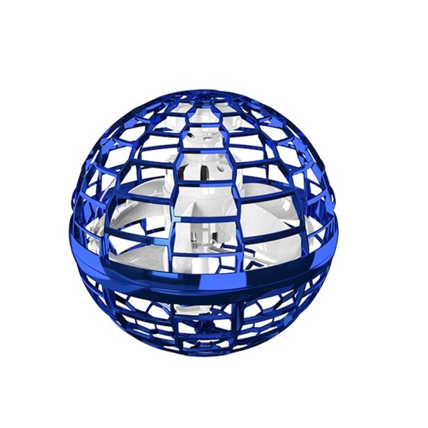 Létající LED spinner koule modrá
