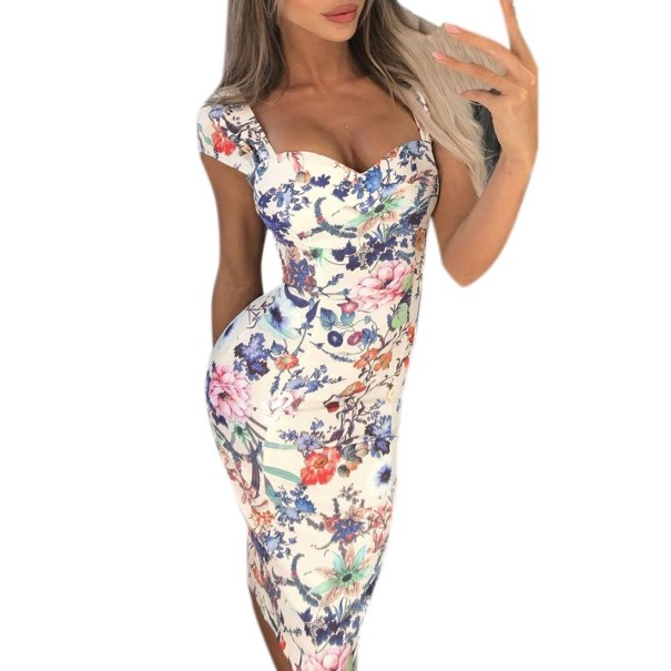 Letné kvetované midi šaty XS