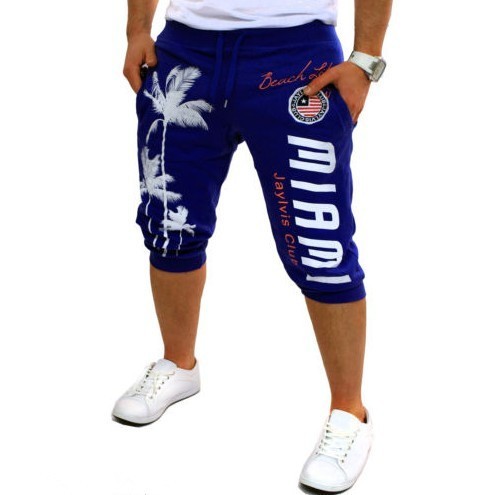 Letní stylové šortky se vzorem - Modré M