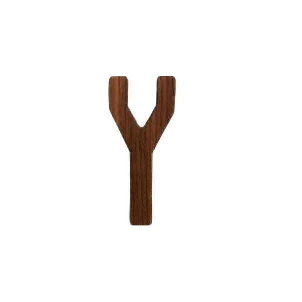 Letra Y decorativa em madeira 7,6 cm madeira natural castanha letra moldada para sinalização de portas, móveis ou interiores 1