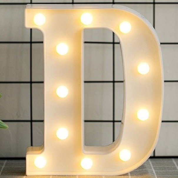 Letras decorativas luminosas D