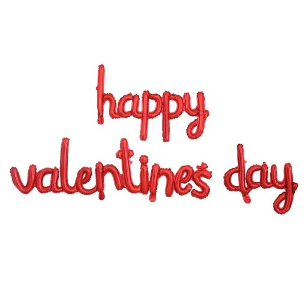 Letrero inflable para fiesta Feliz día de San Valentín Decoración para el día de San Valentín Letrero con globos Decoración festiva Celebración 1