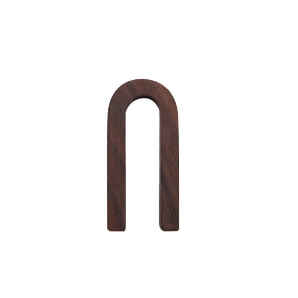 Lettera decorativa in legno N 7,5 cm legno naturale marrone forma minimale lettera per la segnaletica di porte, pareti e mobili 1
