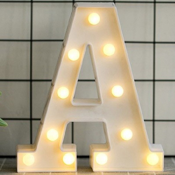 Lettere decorative luminose A