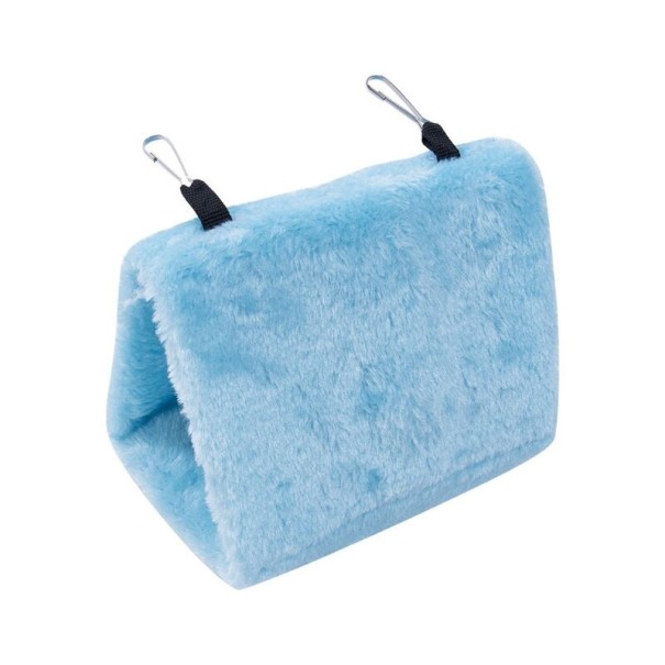 Letto sospeso in peluche per gabbia blu