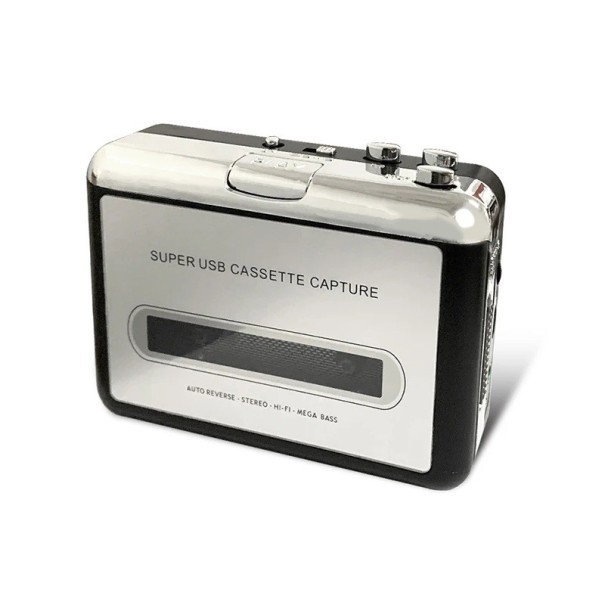 Lettore di cassette portatile con registratore USB-C 110x75 mm Convertitore di cassette in MP3 Tipo C a USB Registrazione audio Radio Lettore musicale 1