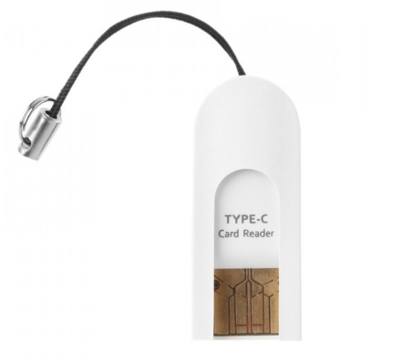 Lettore di schede di memoria Micro SD USB-C / USB bianco