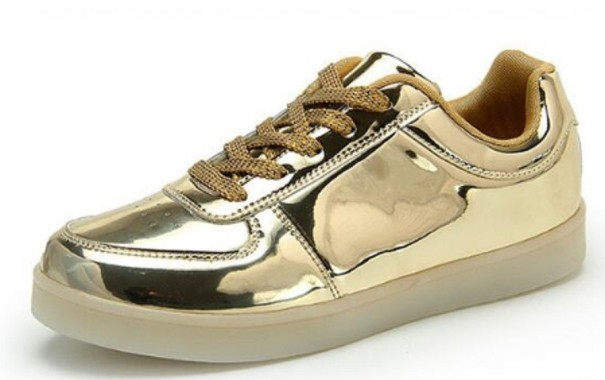 Leuchtende Kinder-Sneaker A352 golden 35