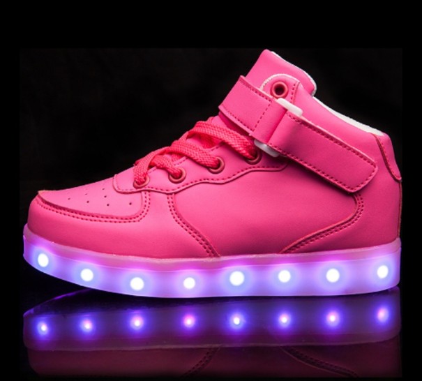 Leuchtende Kinder-Sneaker A358 rosa 27