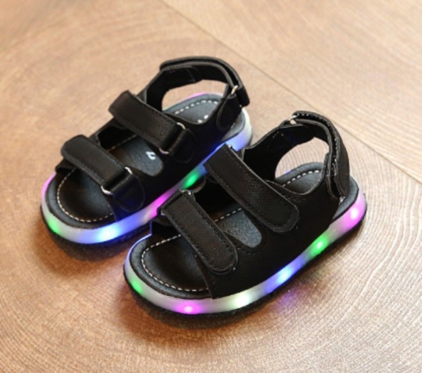 Leuchtende Sandalen für Kinder schwarz 27