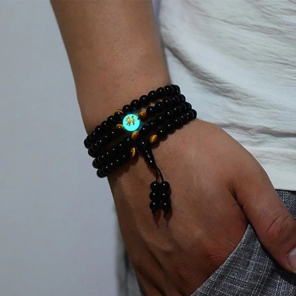 Leuchtendes Perlenarmband 6 mm