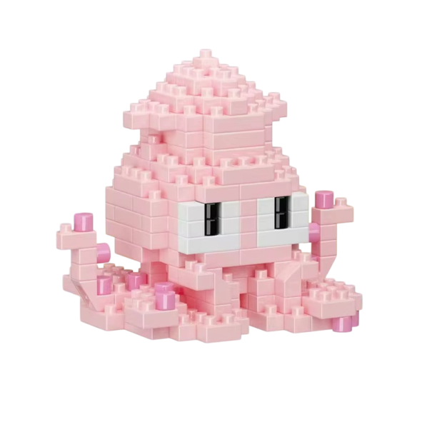 Leuke mini bouwset Octopus 7 x 6 x 5,1 cm Oceaan onderwaterwereld Deeltjes blokken Creatief educatief dierenmodel Compatibele kleine bouwset 1