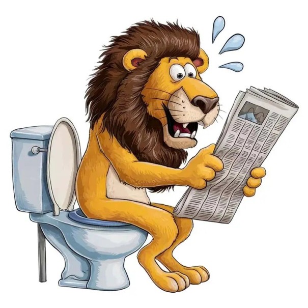 Leuke toiletsticker met leeuwenmotief 20 cm PVC waterdichte decoratie voor WC originele uitstraling en eenvoudige applicatie 1