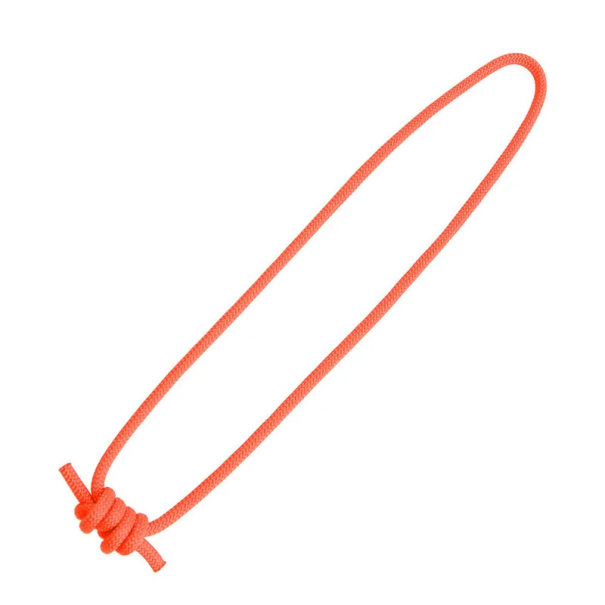 Lezecké prusíkové lano 6 mm délka 120 cm Nylonové pomocné lano pro horolezectví, jištění, slaňování a outdoorové aktivity oranžová