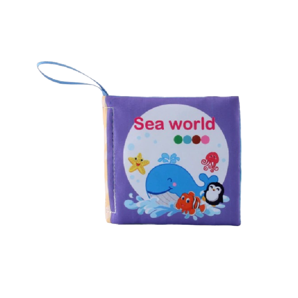 Libro de tela palabras en inglés mundo marino 1
