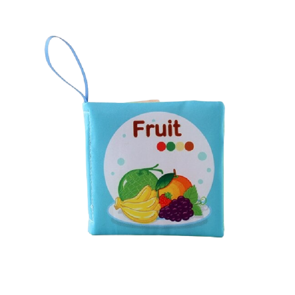 Libro de tela Palabras en inglés sobre frutas 1